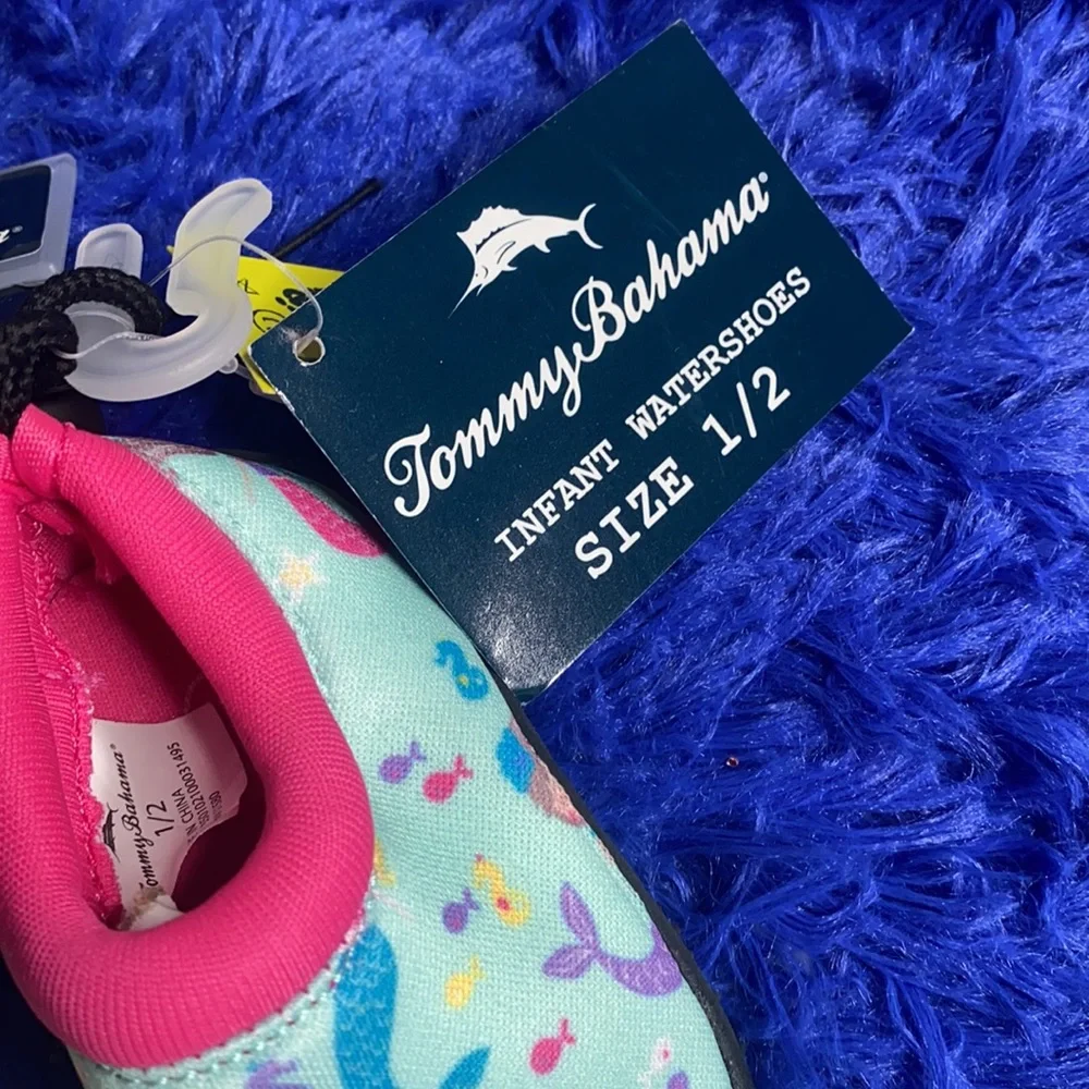 Tommy Bahama Blue Pink Mermaid Water Shoes Baby Girl’s Size 1-2
